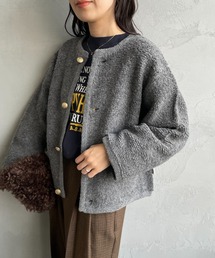 ORCIVAL | [ORCIVAL/オーシバル] クルーネック ブークレニットカーディガン(カーディガン/ボレロ)