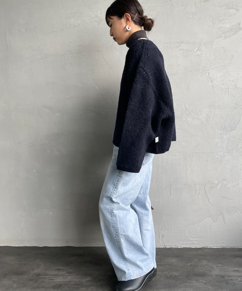 ORCIVAL（オーシバル）の「[ORCIVAL/オーシバル] クルーネック ブークレニットカーディガン（カーディガン/ボレロ・レディース・グレー/ネイビー・1）」の22枚目の写真