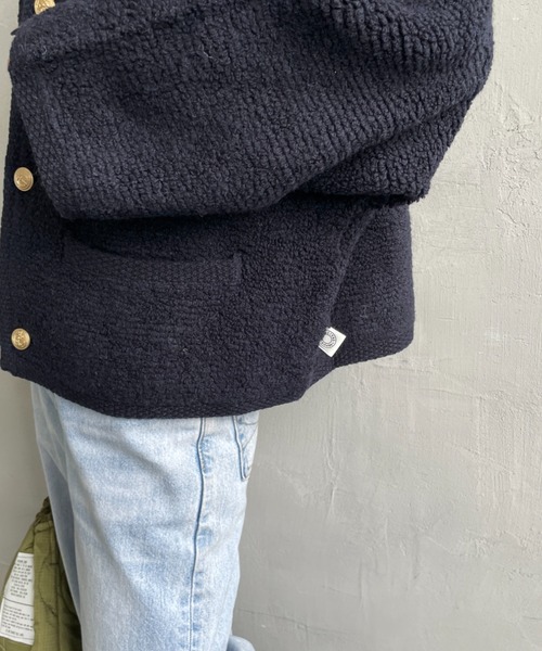 ORCIVAL/オーシバル] クルーネック ブークレニットカーディガン