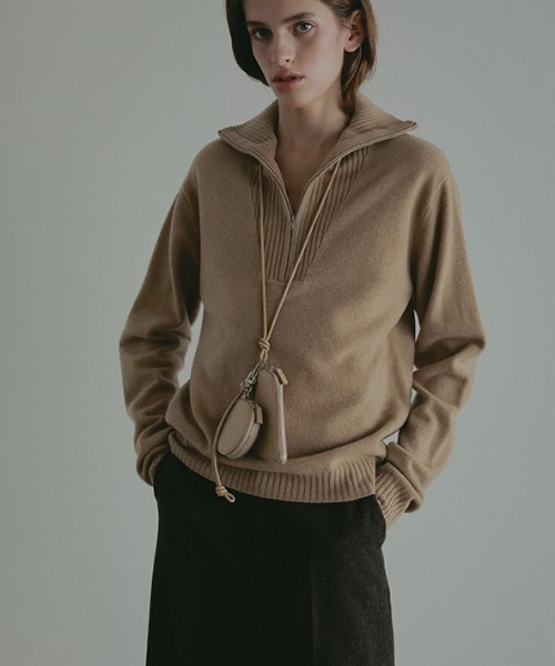 ハーフジップハイゲージニットプルオーバー（ニット/セーター）｜ETRE