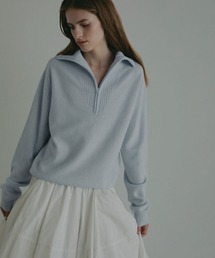 ETRE TOKYO ハーフジップスウェットカットソー ETRE TOKYO トレーナー スウェット ハーフジップショート