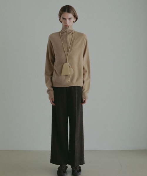 ハーフジップハイゲージニットプルオーバー（ニット/セーター）｜ETRE