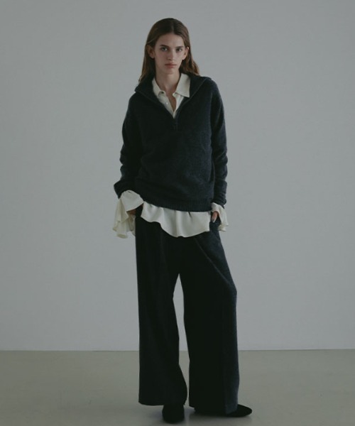 新品 ETRE TOKYO ハーフジップハイゲージニットプルオーバー 25AW ハーフジップハイゲージニットプルオーバー（ニット/セーター）｜ETRE