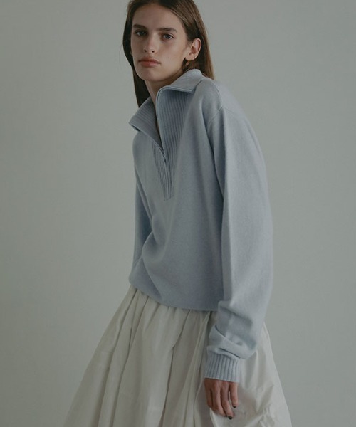 ハーフジップハイゲージニットプルオーバー（ニット/セーター）｜ETRE