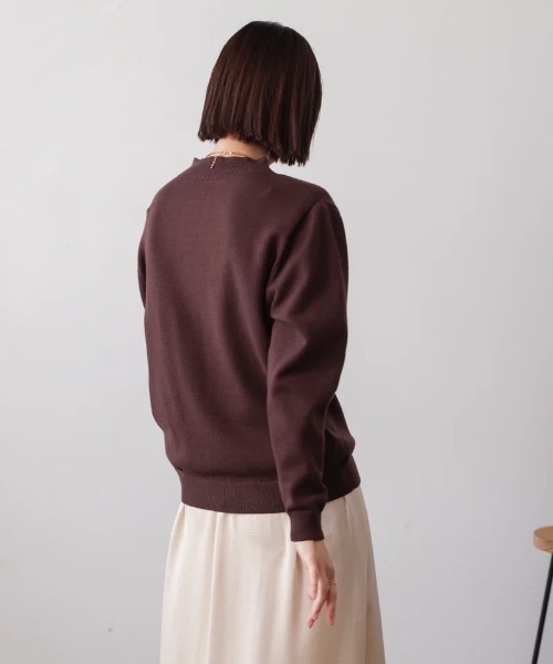 Bou Jeloud（ブージュルード）の「刺繍ロゴニット（ニット/セーター・レディース・ベージュ/ブラウン・FREE）」の6枚目の写真