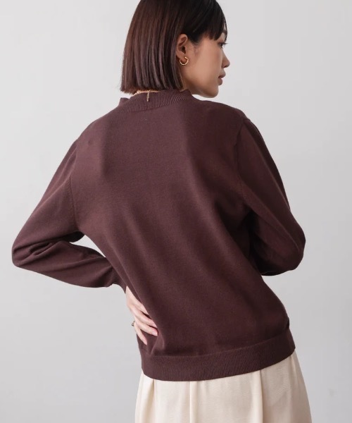 Bou Jeloud（ブージュルード）の「刺繍ロゴニット（ニット/セーター・レディース・ベージュ/ブラウン・FREE）」の7枚目の写真