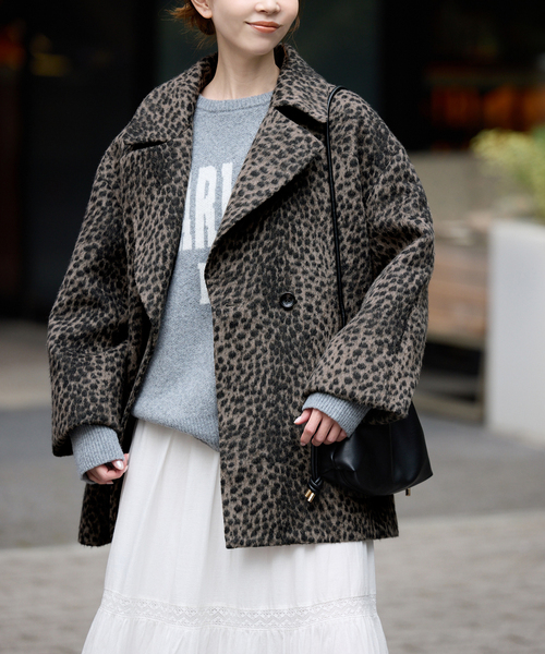 スローブイエナ　レオパードコート　豹柄　キルティング　ジャガード レオパードコート（その他アウター）｜SLOBE IENA（スローブイエナ）の