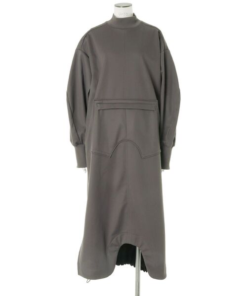 UN3D.（アンスリード）の「ROUND HEM 3LAYER FLEECE OP / ラウンドヘムスリーレイヤーフリースワンピース（ワンピース・レディース・グレー/ブラック・38/36）」の11枚目の写真