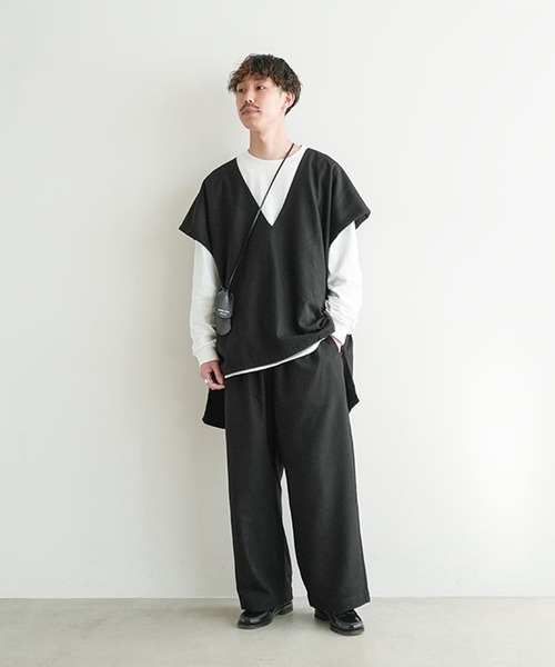 solamonat poche(ソラモナポッシェ)の「ウールイージーパンツ(その他パンツ・レディース・カーキ/ブラック/ホワイト/チャコールグレー・3.0/2.0/1/2)」の5枚目の写真