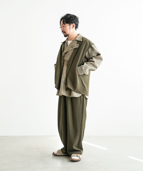 solamonat poche(ソラモナポッシェ)の「ウールイージーパンツ(その他パンツ・レディース・カーキ/ブラック/ホワイト/チャコールグレー・3.0/2.0/1/2)」の7枚目の写真
