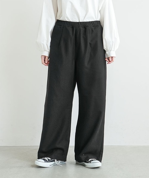 solamonat poche(ソラモナポッシェ)の「ウールイージーパンツ(その他パンツ・レディース・カーキ/ブラック/ホワイト/チャコールグレー・3.0/2.0/1/2)」の8枚目の写真