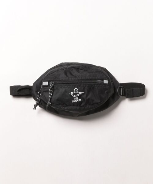 THRASHER（スラッシャー）の「【THRASHER/スラッシャー】Waist Bag/ウエストバッグ ボディバッグ ウエストポーチ ショルダーバッグ スケーター ストリート フェス（ボディバッグ/ウエストポーチ・メンズ・ブラック/ブラック系その他・FREE）」の4枚目の写真