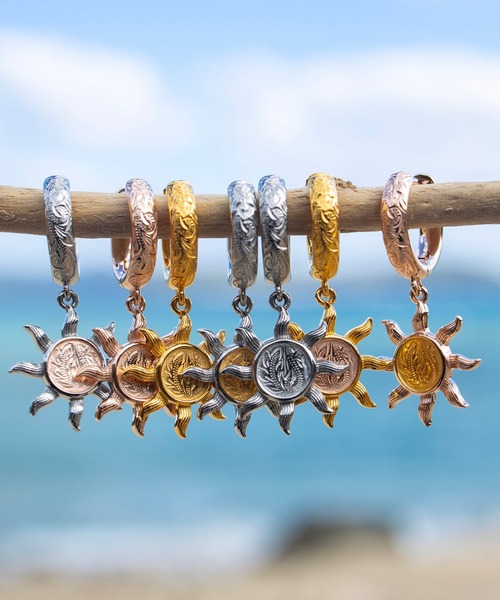 IRIEBEACH(アイリービーチ)の「sunrise hoop pierce/【ハワイアンジュエリー】【サージカルステンレス】【金属アレルギー対応】【IRIEBEACH / アイリービーチ】つけっぱなしOK(ピアス(片耳用)・レディース・シルバー/ピンク/ゴールド・FREE)」の5枚目の写真
