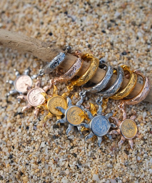 IRIEBEACH(アイリービーチ)の「sunrise hoop pierce/【ハワイアンジュエリー】【サージカルステンレス】【金属アレルギー対応】【IRIEBEACH / アイリービーチ】つけっぱなしOK(ピアス(片耳用)・レディース・シルバー/ピンク/ゴールド・FREE)」の6枚目の写真