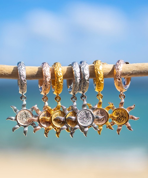 IRIEBEACH(アイリービーチ)の「sunrise hoop pierce/【ハワイアンジュエリー】【サージカルステンレス】【金属アレルギー対応】【IRIEBEACH / アイリービーチ】つけっぱなしOK(ピアス(片耳用)・レディース・シルバー/ピンク/ゴールド・FREE)」の8枚目の写真