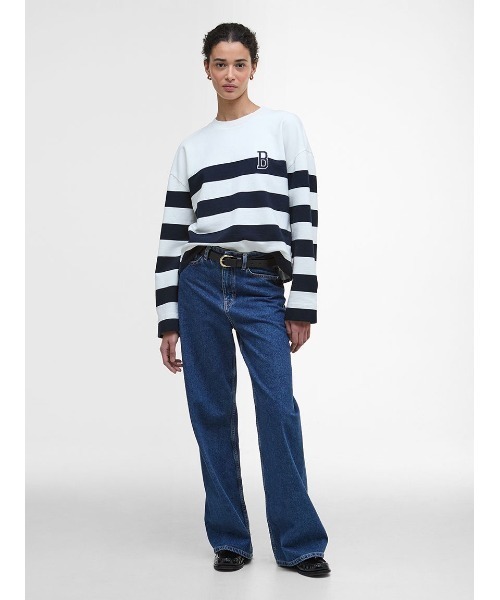 Barbour(バブアー)の「Faye ボーダー スウェット(スウェット・レディース・ベージュ/ホワイト・10/8)」の8枚目の写真