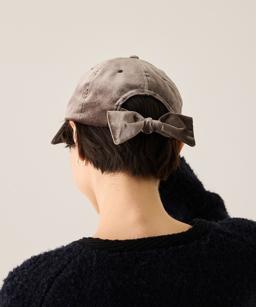 ROPE' PICNIC(ロペピクニック)の「ベロアリボンキャップ(キャップ・レディース・ベージュ/ブラック・FREE)」の7枚目の写真