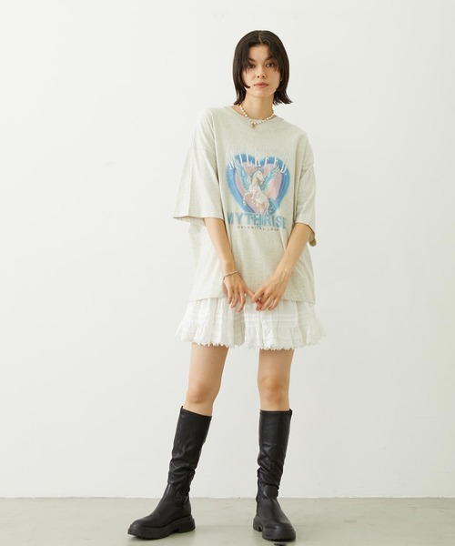 MILKFED.（ミルクフェド）の「LACE MINI SKIRT（スカート・レディース・ブラック/ホワイト・ONE SIZE）」の5枚目の写真