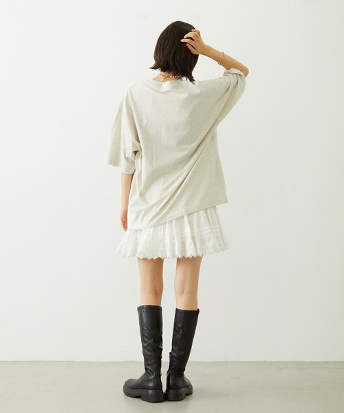 MILKFED.（ミルクフェド）の「LACE MINI SKIRT（スカート・レディース・ブラック/ホワイト・ONE SIZE）」の6枚目の写真