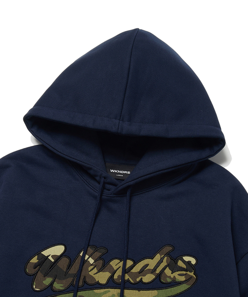 WKNDRS(ウィーキャンドース)の「CAMO APPLIQUE HOODIE (NAVY)(パーカー・レディース・その他・X-LARGE/MEDIUM/LARGE)」の3枚目の写真
