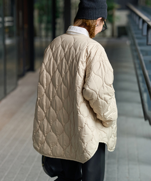 【FRAMeWORK】2WAY キルティングブルゾン ホワイト NEW 2wayキルティングブルゾン（中綿・キルティング）｜FRAMeWORK