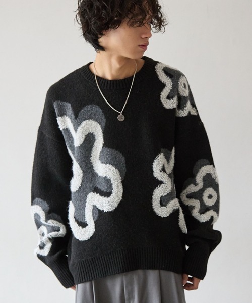 UNISEX》フラワーモチーフニット（ニット/セーター）｜PBLIM（ページ