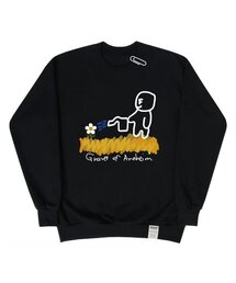 [UNISEX]ヒューマンウォーターザフラワーマンツーマン_ブラック