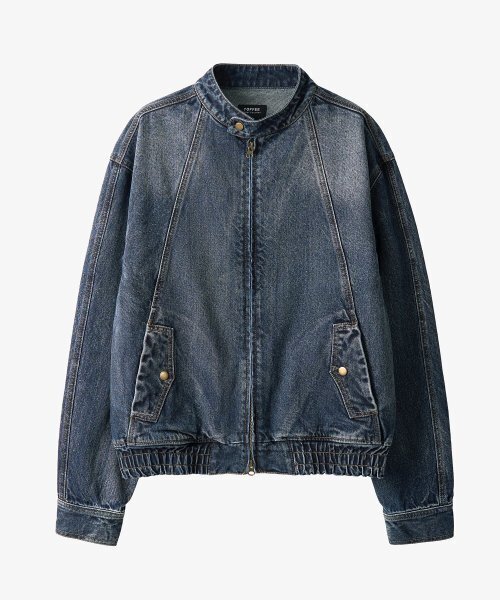 TOFFEE(トフィー)の「ヴィンテージスナップデニムブルゾンジャケット (WASHED INDIGO)(デニムジャケット・メンズ・その他・MEDIUM/LARGE/X-LARGE)」の2枚目の写真