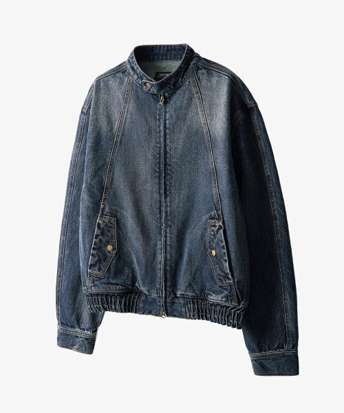 TOFFEE(トフィー)の「ヴィンテージスナップデニムブルゾンジャケット (WASHED INDIGO)(デニムジャケット・メンズ・その他・MEDIUM/LARGE/X-LARGE)」の3枚目の写真