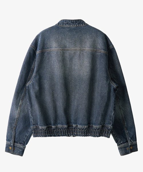 TOFFEE(トフィー)の「ヴィンテージスナップデニムブルゾンジャケット (WASHED INDIGO)(デニムジャケット・メンズ・その他・MEDIUM/LARGE/X-LARGE)」の4枚目の写真