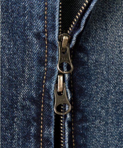 TOFFEE(トフィー)の「ヴィンテージスナップデニムブルゾンジャケット (WASHED INDIGO)(デニムジャケット・メンズ・その他・MEDIUM/LARGE/X-LARGE)」の6枚目の写真