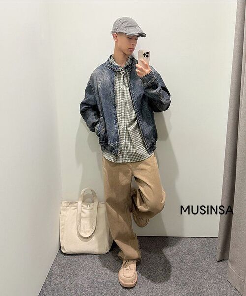 TOFFEE(トフィー)の「ヴィンテージスナップデニムブルゾンジャケット (WASHED INDIGO)(デニムジャケット・メンズ・その他・MEDIUM/LARGE/X-LARGE)」の19枚目の写真