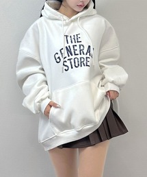 FOLLOWIN（フォロウィン）の「3color【裏ボア】ロゴプリントビックシルエットオーバーフーディ（パーカー・レディース）」