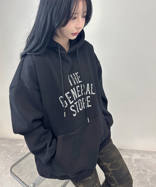 FOLLOWIN(フォロウィン)の「3color【裏ボア】ロゴプリントビックシルエットオーバーフーディ(パーカー・レディース・ホワイト/ブラック/グレー・FREE)」の18枚目の写真