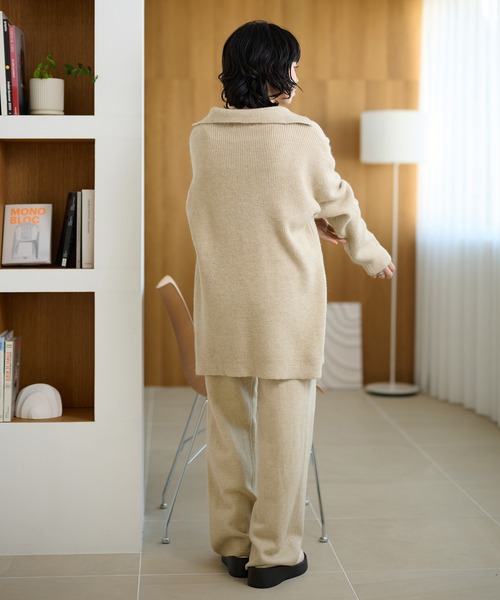 LAULEN(ローレン)の「skipper neck rib knit 3set /スキッパーネックリブニット3点セット(セットアップ・レディース・ブラック/ベージュ/ダークグレー・FREE)」の5枚目の写真