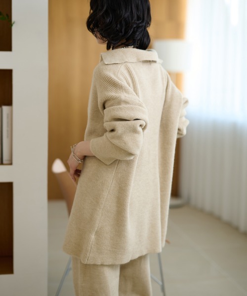 LAULEN(ローレン)の「skipper neck rib knit 3set /スキッパーネックリブニット3点セット(セットアップ・レディース・ブラック/ベージュ/ダークグレー・FREE)」の11枚目の写真