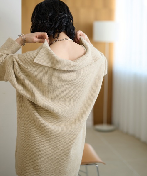 LAULEN(ローレン)の「skipper neck rib knit 3set /スキッパーネックリブニット3点セット(セットアップ・レディース・ブラック/ベージュ/ダークグレー・FREE)」の12枚目の写真