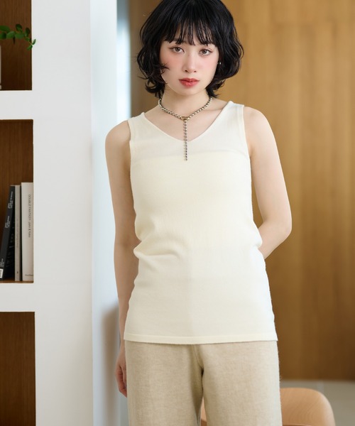 LAULEN(ローレン)の「skipper neck rib knit 3set /スキッパーネックリブニット3点セット(セットアップ・レディース・ブラック/ベージュ/ダークグレー・FREE)」の14枚目の写真