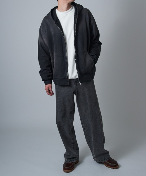 MADE BLANKS(メイドブランクス)の「【MADE BLANKS】11oz Exclusive Cross Country Zip Hoodie 16オンス ヘビーウェイト ジップアップフーディー フルジップ EC2015 UNTR(パーカー・メンズ・ベージュ系その他/ブラック・M/XL)」の10枚目の写真