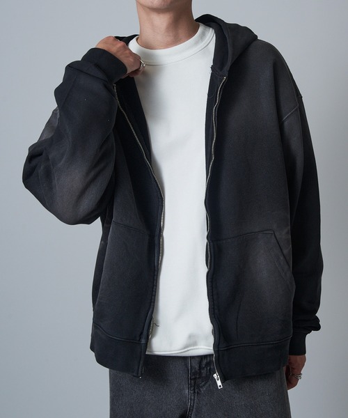 MADE BLANKS(メイドブランクス)の「【MADE BLANKS】11oz Exclusive Cross Country Zip Hoodie 16オンス ヘビーウェイト ジップアップフーディー フルジップ EC2015 UNTR(パーカー・メンズ・ベージュ系その他/ブラック・M/XL)」の5枚目の写真