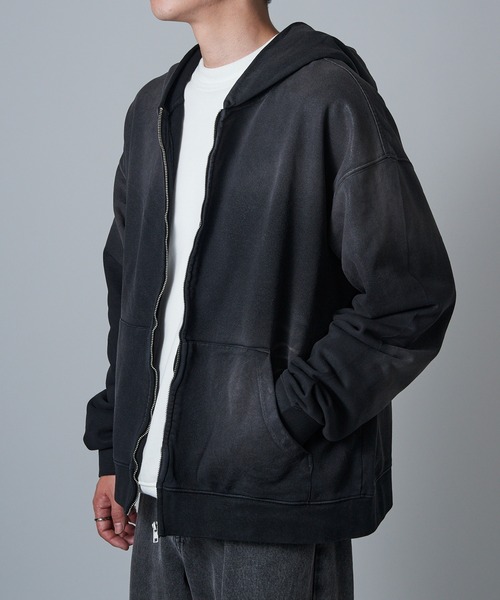 MADE BLANKS(メイドブランクス)の「【MADE BLANKS】11oz Exclusive Cross Country Zip Hoodie 16オンス ヘビーウェイト ジップアップフーディー フルジップ EC2015 UNTR(パーカー・メンズ・ベージュ系その他/ブラック・M/XL)」の6枚目の写真