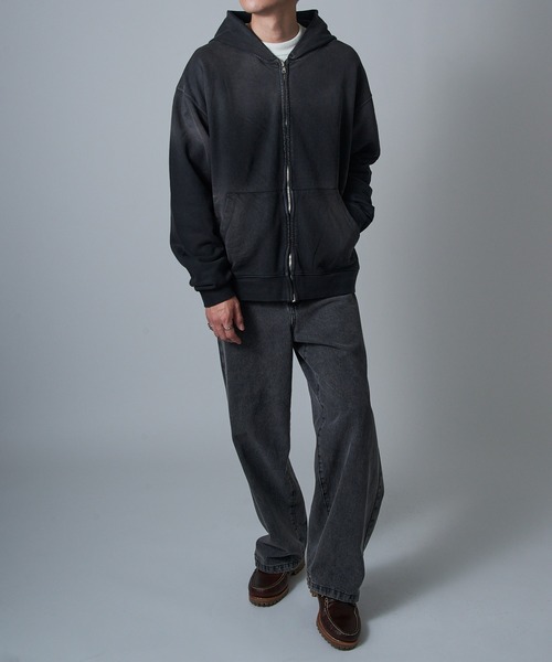 MADE BLANKS(メイドブランクス)の「【MADE BLANKS】11oz Exclusive Cross Country Zip Hoodie 16オンス ヘビーウェイト ジップアップフーディー フルジップ EC2015 UNTR(パーカー・メンズ・ベージュ系その他/ブラック・M/XL)」の9枚目の写真
