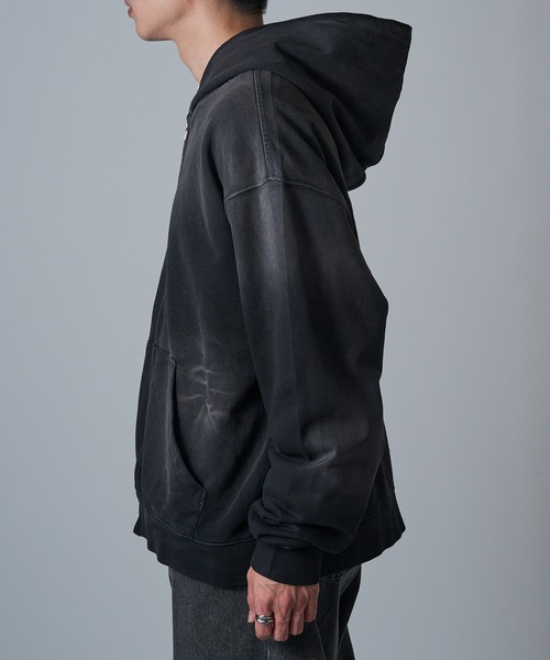 MADE BLANKS(メイドブランクス)の「【MADE BLANKS】11oz Exclusive Cross Country Zip Hoodie 16オンス ヘビーウェイト ジップアップフーディー フルジップ EC2015 UNTR(パーカー・メンズ・ベージュ系その他/ブラック・M/XL)」の7枚目の写真