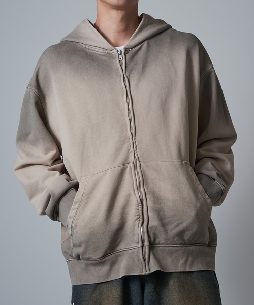 MADE BLANKS(メイドブランクス)の「【MADE BLANKS】11oz Exclusive Cross Country Zip Hoodie 16オンス ヘビーウェイト ジップアップフーディー フルジップ EC2015 UNTR(パーカー・メンズ・ベージュ系その他/ブラック・M/XL)」の14枚目の写真