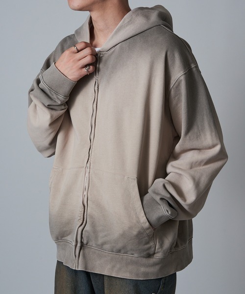 MADE BLANKS(メイドブランクス)の「【MADE BLANKS】11oz Exclusive Cross Country Zip Hoodie 16オンス ヘビーウェイト ジップアップフーディー フルジップ EC2015 UNTR(パーカー・メンズ・ベージュ系その他/ブラック・M/XL)」の15枚目の写真