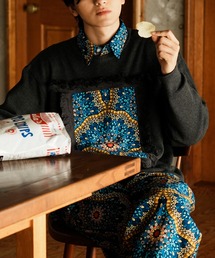 moyan ecri（モヤン エクリ）の「<moyan ecri>アフリカフリンジフレームニットプルオーバーAFRICA FRINGE FRAME KNIT PULLOVER（ニット/セーター）」
