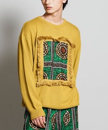 moyan ecri（モヤン エクリ）の「<moyan ecri>アフリカフリンジフレームニットプルオーバーAFRICA FRINGE FRAME KNIT PULLOVER（ニット/セーター）」