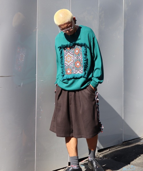 moyan ecri(モヤン エクリ)の「<moyan ecri>アフリカフリンジフレームニットプルオーバーAFRICA FRINGE FRAME KNIT PULLOVER(ニット/セーター・メンズ・グリーン/ピンク/マスタード/ダークグレー・L/M)」の8枚目の写真
