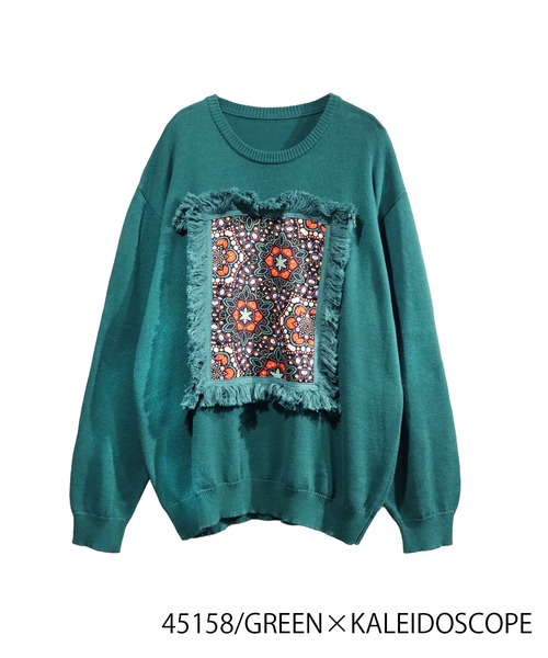 moyan ecri(モヤン エクリ)の「<moyan ecri>アフリカフリンジフレームニットプルオーバーAFRICA FRINGE FRAME KNIT PULLOVER(ニット/セーター・メンズ・グリーン/ピンク/マスタード/ダークグレー・L/M)」の10枚目の写真
