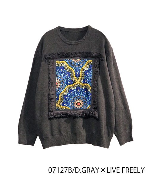 moyan ecri(モヤン エクリ)の「<moyan ecri>アフリカフリンジフレームニットプルオーバーAFRICA FRINGE FRAME KNIT PULLOVER(ニット/セーター・メンズ・グリーン/ピンク/マスタード/ダークグレー・L/M)」の12枚目の写真